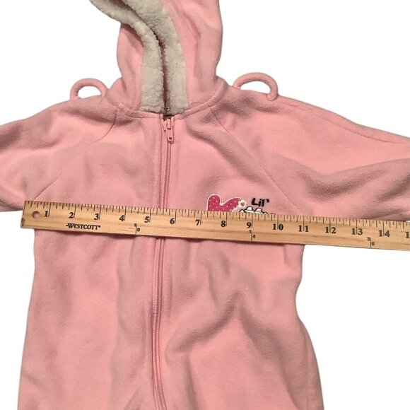 Arizona Jean Company Baby Girl Pink Lil Kitty Hooded Jumpsuit 3-6 Months - Picture 12 of 16